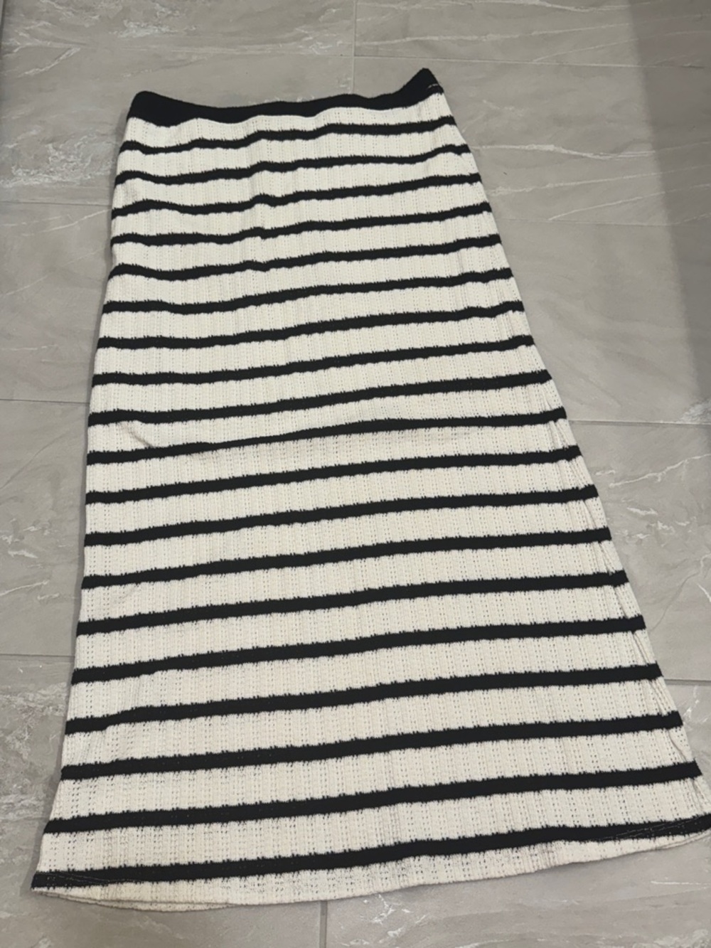 Universal Thread Black White Striped Maxi Skirt Casual Chic